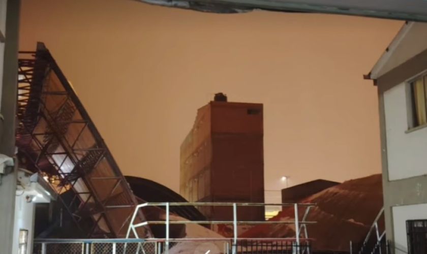 Tormenta de  granizo causa el desplome de dos tinglados y dos niños heridos Oruro