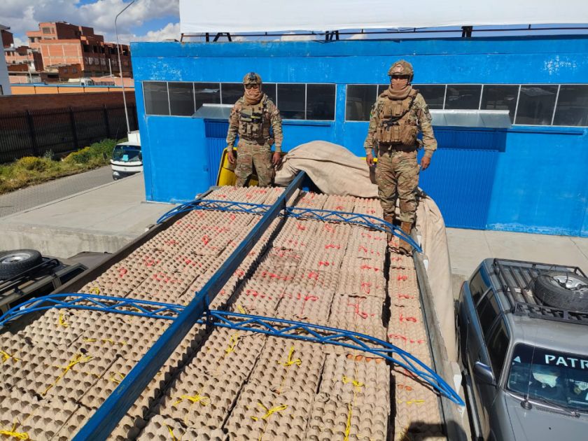 Incautan ganado vacuno, azúcar y huevo y dejan una afectación de Bs 400.000 al contrabando