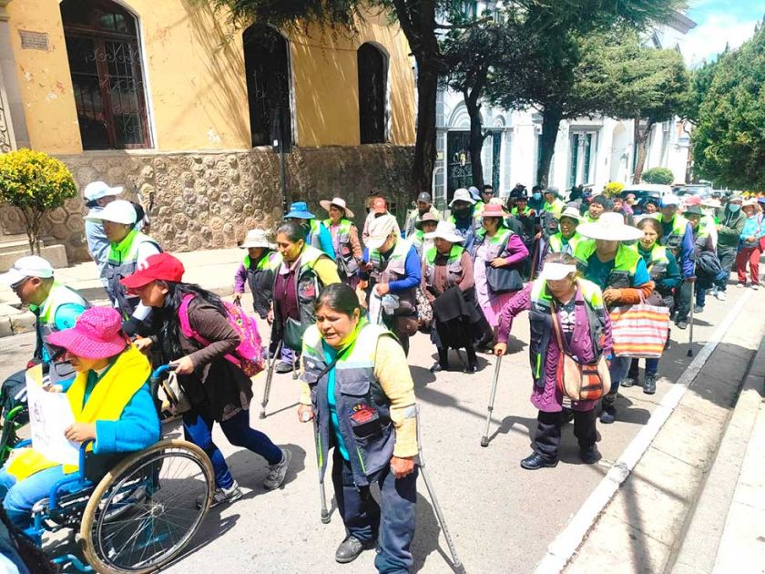 Las personas con discapacidad piden que se cumplan sus derechos en Potosí