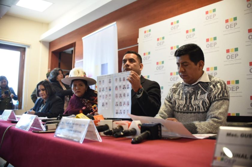Vicepresidente Choquehuanca devuelve al TSE listas de aspirantes a las Elecciones Judiciales