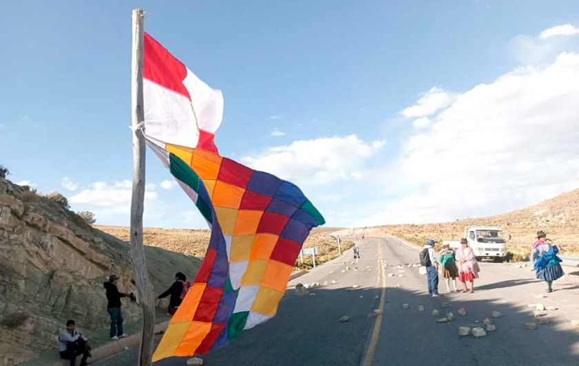 “Evistas" anuncian bloqueo de la carretera que une Potosí-Sucre