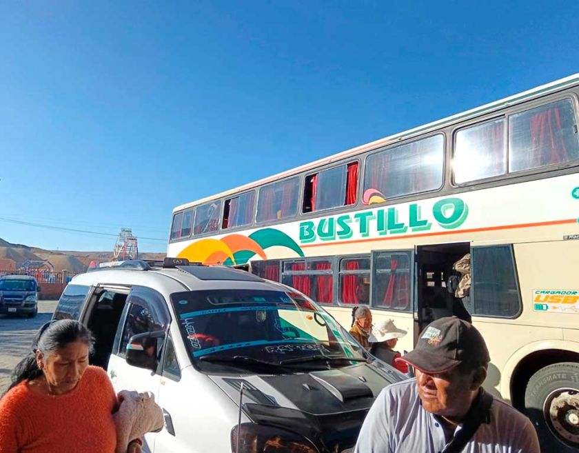 Los viajes desde Llallagua son normales