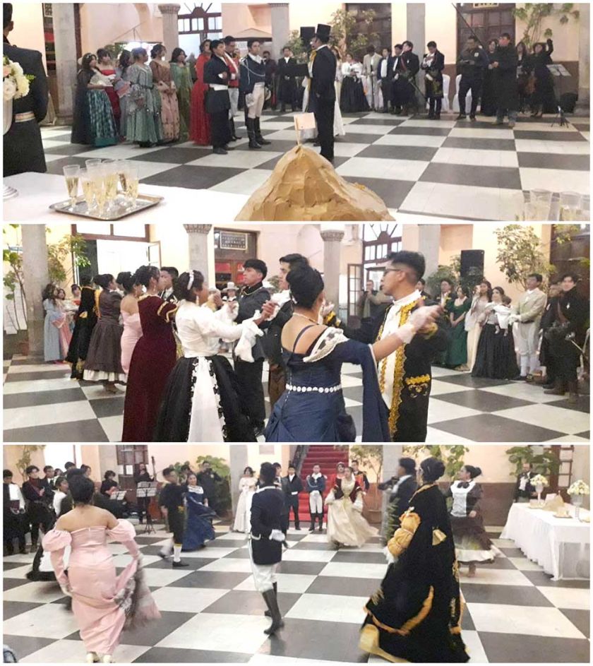 Recrean el Baile de las Cajas Reales en honor a Bolívar