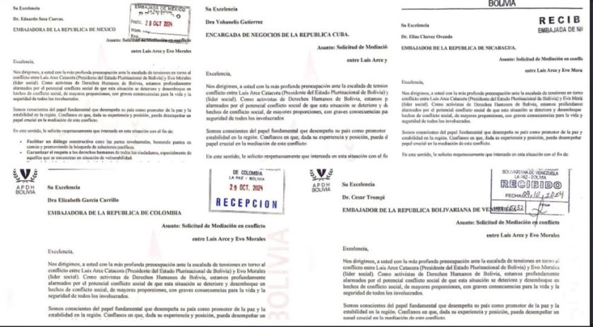 Solicitan a Cuba, Venezuela, Nicaragua, Colombia y México mediar un diálogo entre Luis Arce y Evo Morales
