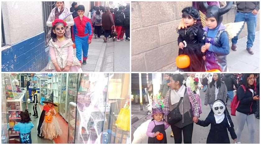 Disfrazados volvieron a las calles de Potosí en Halloween