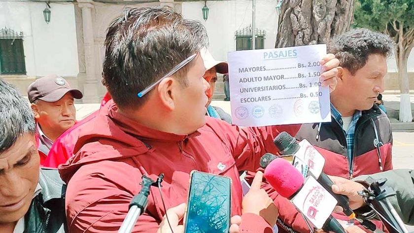 Choferes elevarán el pasaje Bs 2 y los vecinos anuncian procesos