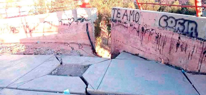 Inician obras para evitar mayores daños en el puente Villa Nazaret