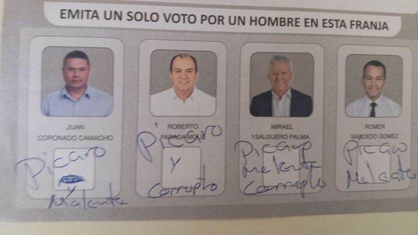 Electores se burlan de las judiciales: Cientos de papeletas con mensajes satíricos circulan en redes
