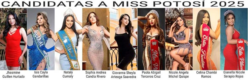 Agenda de Miss Potosí ya está en marcha, hay nueve candidatas