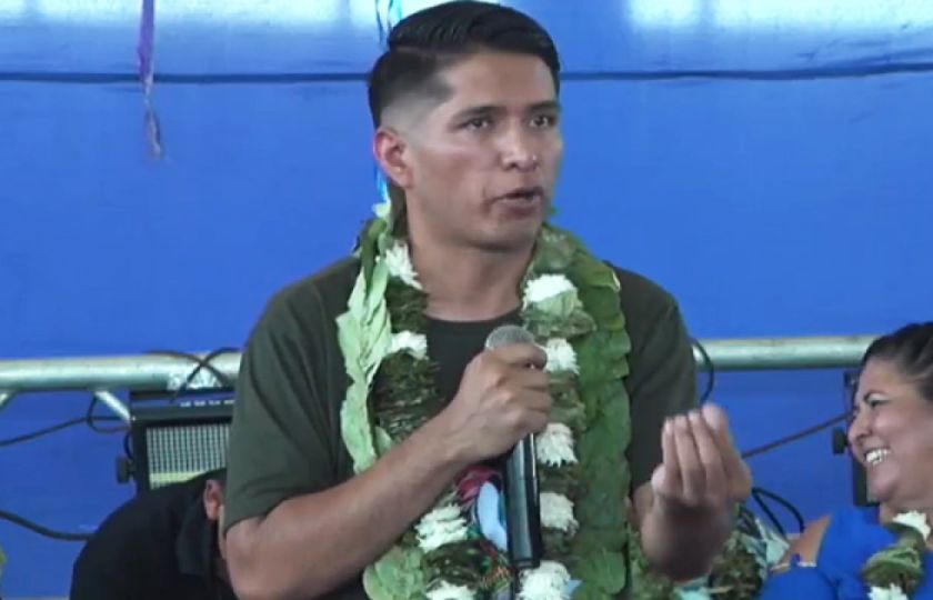 Para Andrónico Rodríguez, "el candidato a la presidencia se llama Evo Morales"