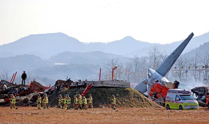 Un avión con 181 pasajeros  se estrella en Corea del Sur