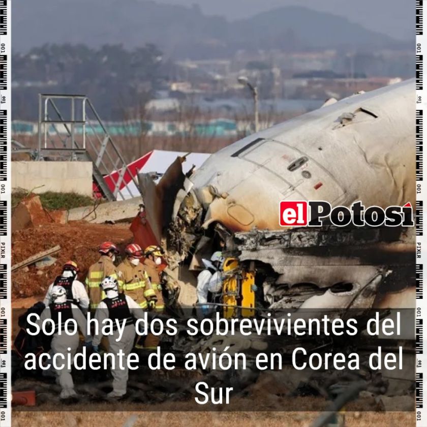 Solo hay dos sobrevivientes del accidente de avión en Corea del Sur