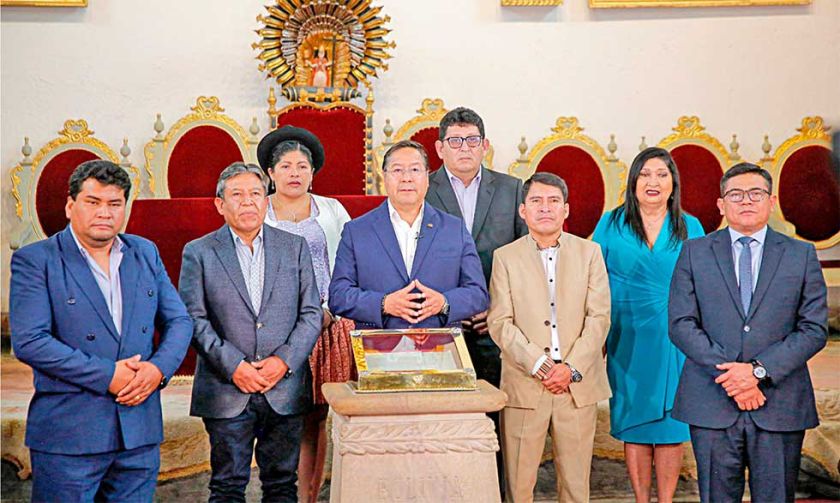 El presidente Arce abre el año  del Bicentenario desde Sucre