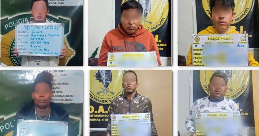 Oruro: Capturan a banda de delincuentes integrada por extranjeros y bolivianos