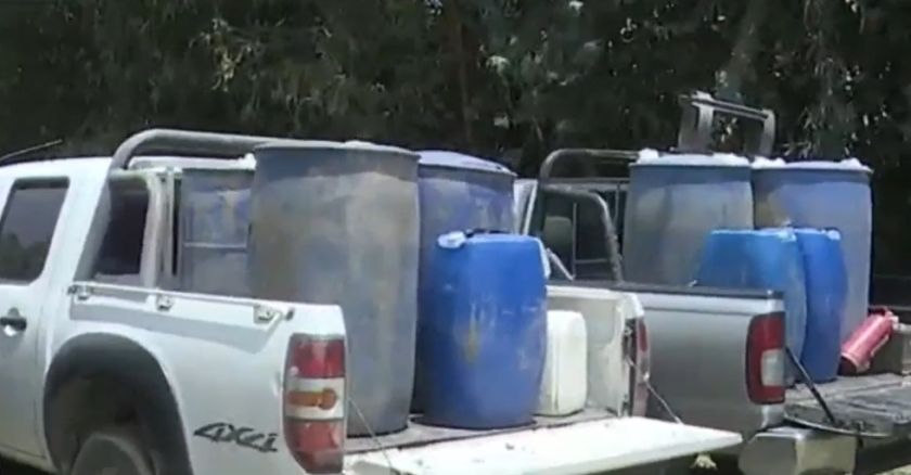 Intervienen un domicilio en Sacaba donde se acopiaban más de 2.000 litros de gasolina