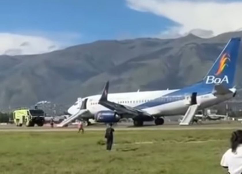 Prevén presentar informe preliminar por incidente de un avión de BoA en Cochabamba