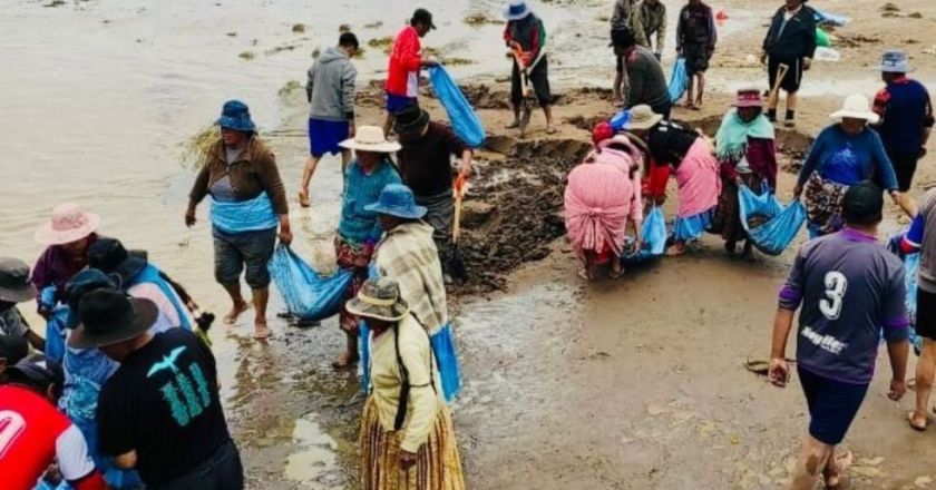 La Paz: Desborde del río Katari arrasa con sembradíos en la comunidad de Coachijo en Pucarani