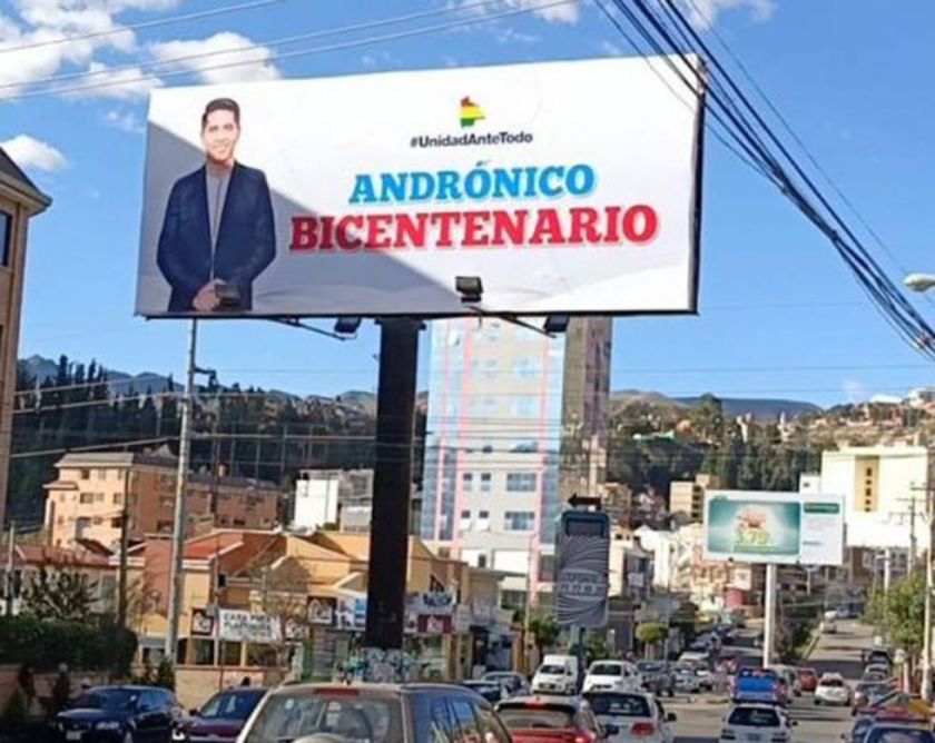 ‘Evistas’ apuntan al Gobierno por gigantografía de Andrónico Rodríguez para generar “división”