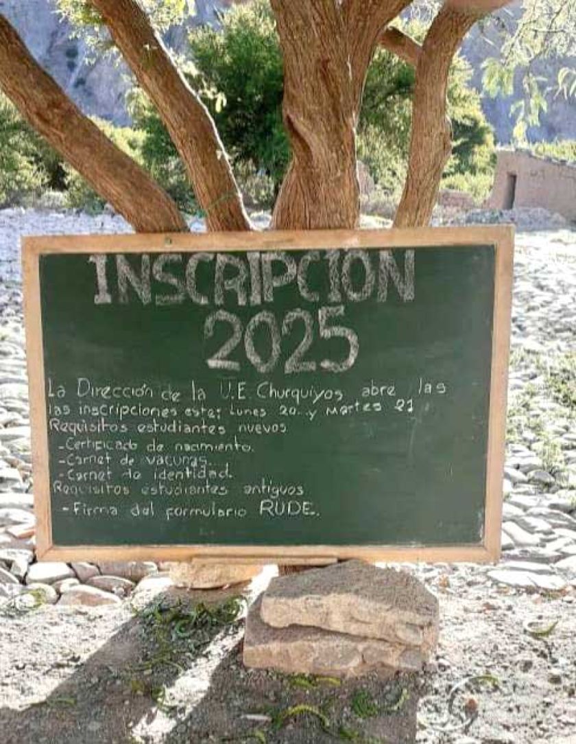 Inscripciones en el área rural siguen abiertas en el Departamento de Potosí