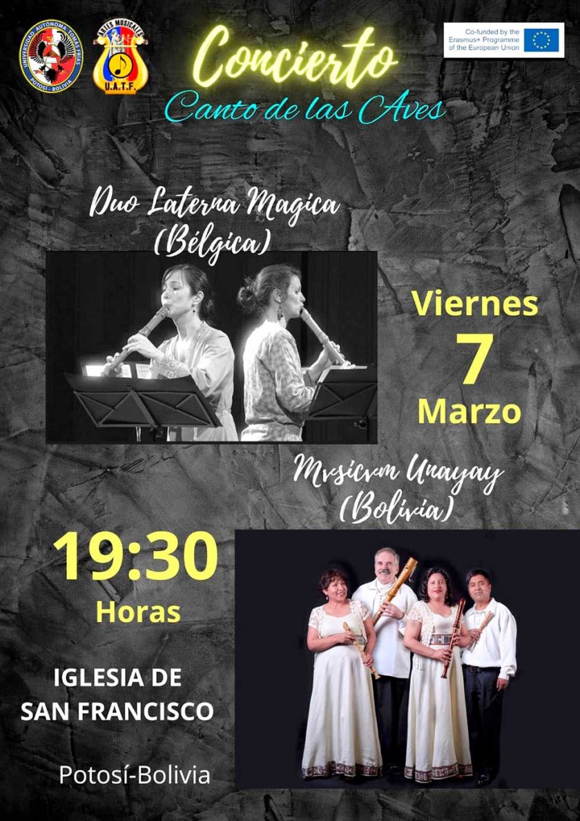 Música barroca de Bélgica y Potosí se presentan hoy