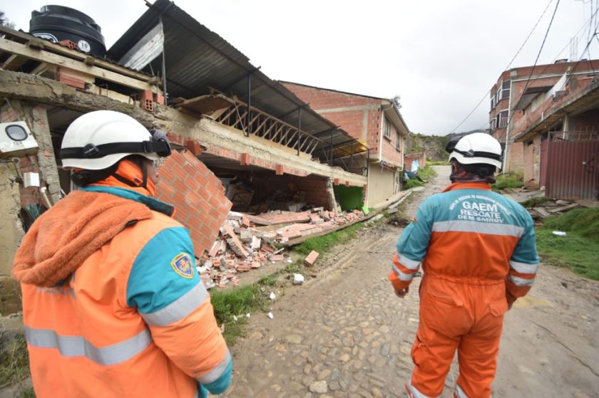 Deslizamiento en la zona Codavisa en La Paz deja 43 viviendas afectadas