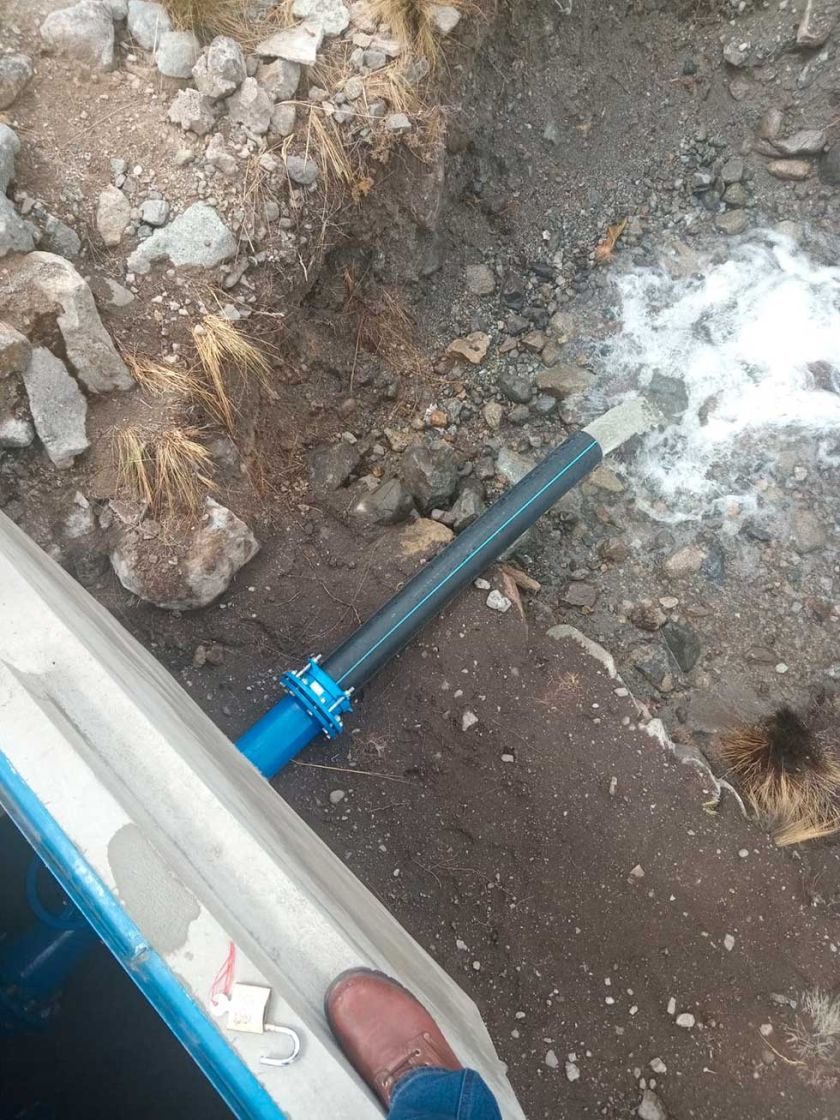 Entregan las obras del trasvase San José al tanque Alto Potosí