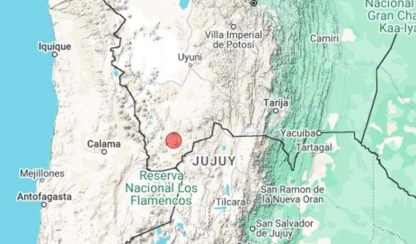 Sismo de magnitud 4,8 se registra en el sur de Potosí