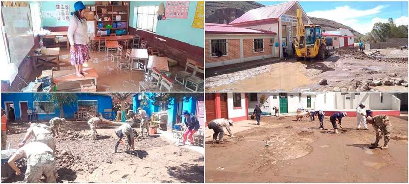 Lluvias fuertes afectaron a nueve unidades educativas