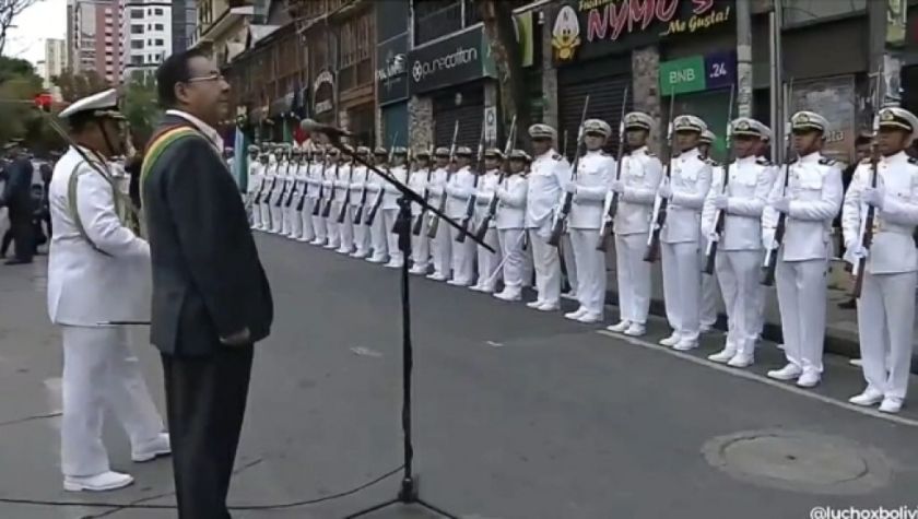 El presidente Arce lidera actos en conmemoración al 146 aniversario de heroica Defensa de Calama