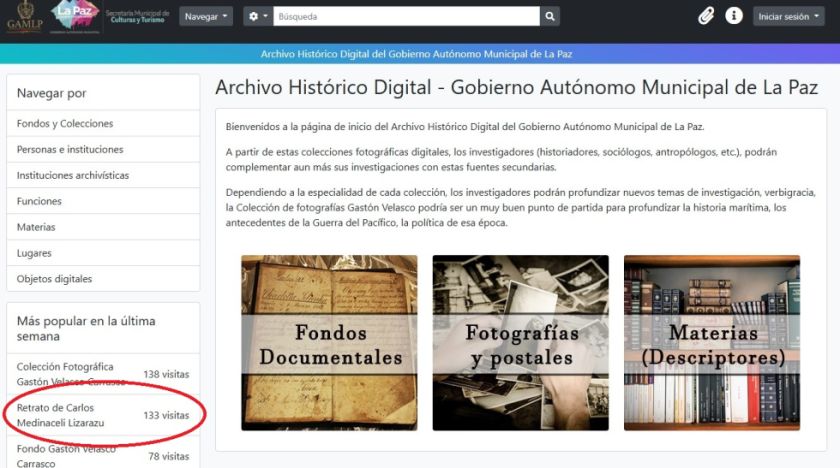 Supuesta fotografía de Carlos Medinaceli es la más vista del archivo digital de La Paz