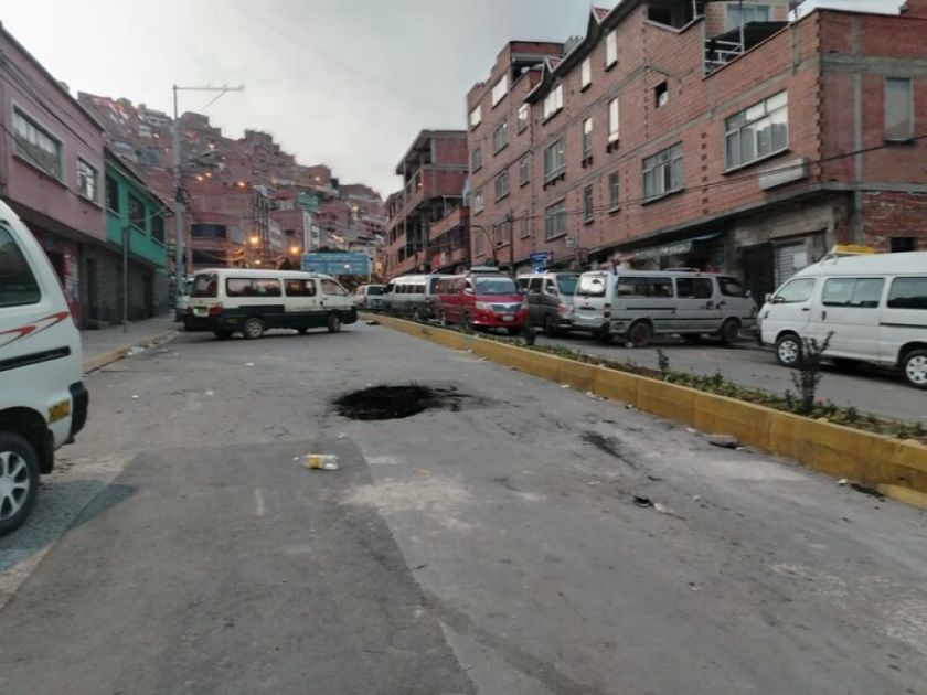 Identifican 46 puntos de bloqueo del transporte sindicalizado en La Paz 