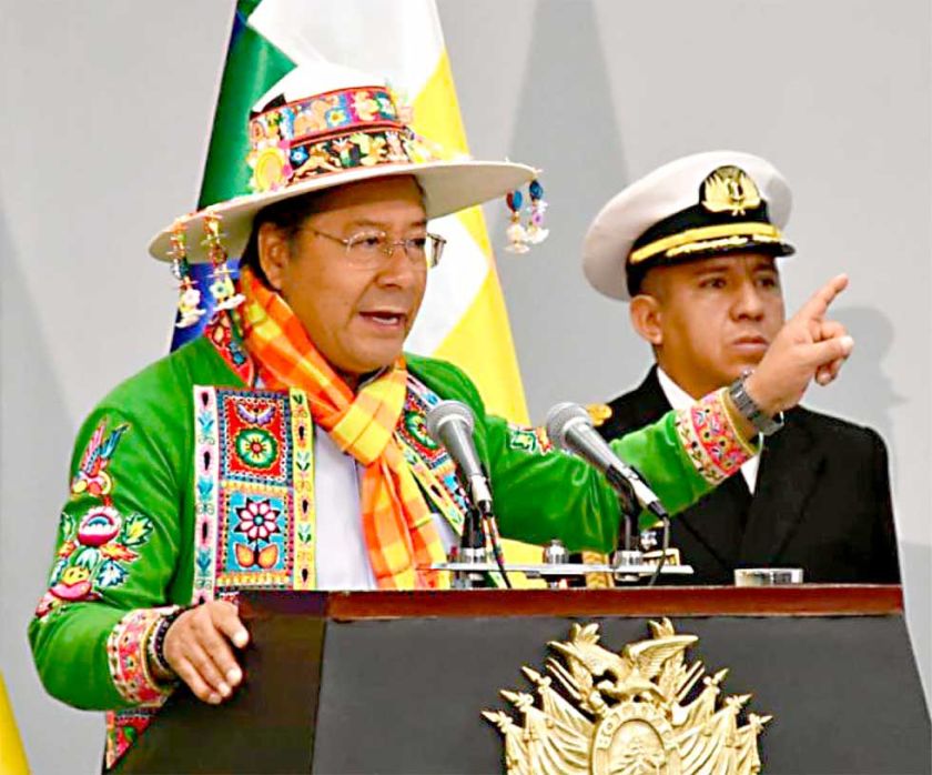Luis Arce cree que el Estado Plurinacional está “en riesgo”