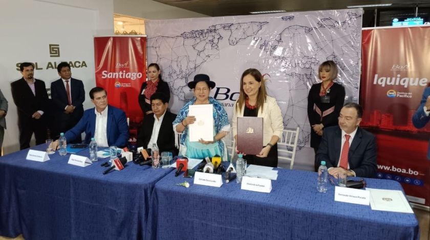 BoA inaugura rutas internacionales a Iquique y Santiago