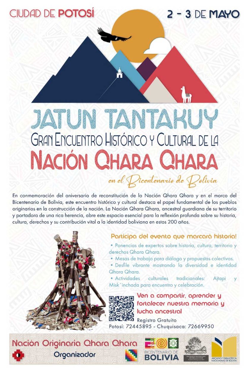 Nación Qhara Qhara realiza encuentro con ponencias y cultura