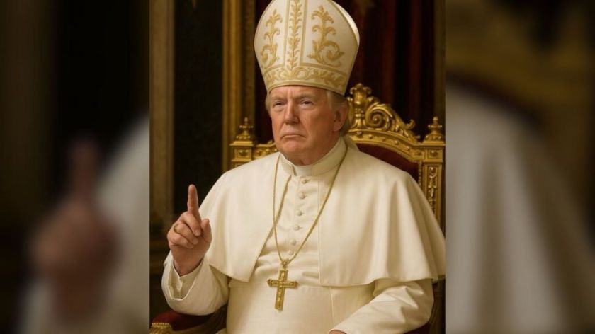 Trump publica una foto vestido de Papa en la red Truth Social