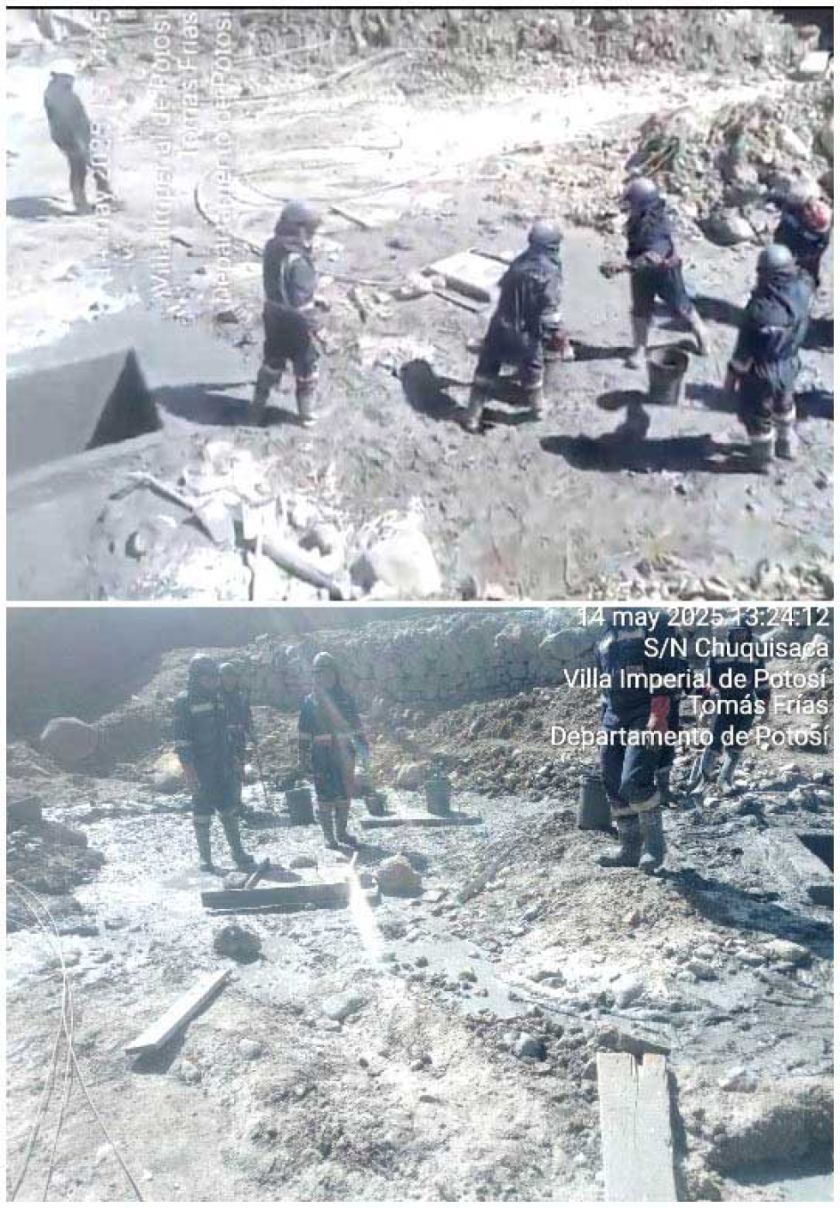 Colapso de cámara genera derrame de residuos mineros