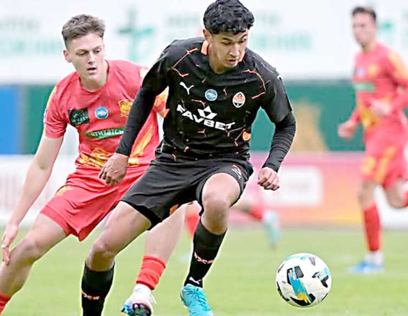 Arroyo debutó en primera con el Shakhtar Donetsk