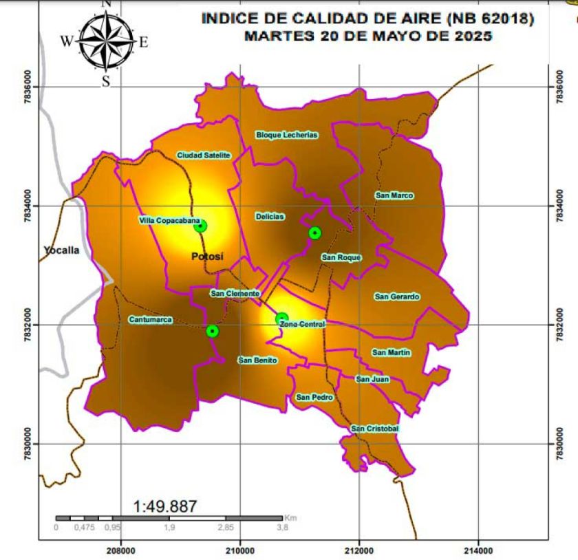 Zonas mineras y de alto tráfico son las más contaminadas