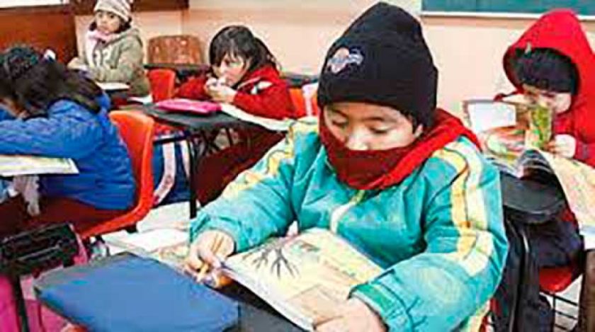 Aumenta el frío pero descartan adelantar la vacación invernal