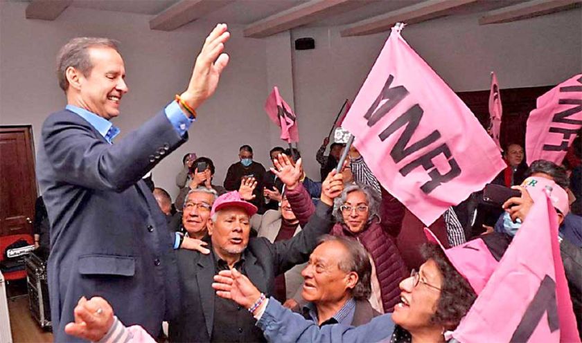 “Vamos a salvar Bolivia”: Tuto suma apoyo del MNR