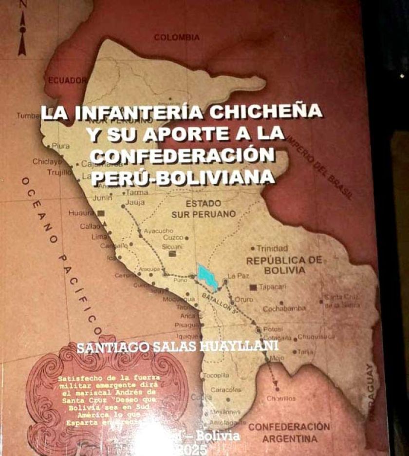 Presentan libro sobre el papel de la Infantería Chicheña del autor Santiago Salas Huayllani