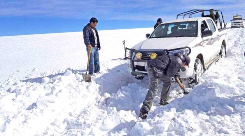 El ingreso a la Reserva Eduardo Avaroa se mantiene restringido por las nevadas 