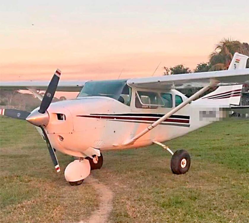 Secuestran una avioneta  con 345 kilos de cocaína 