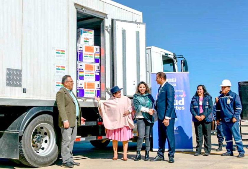 Sarampión: India entregó a Bolivia 300.000 vacunas
