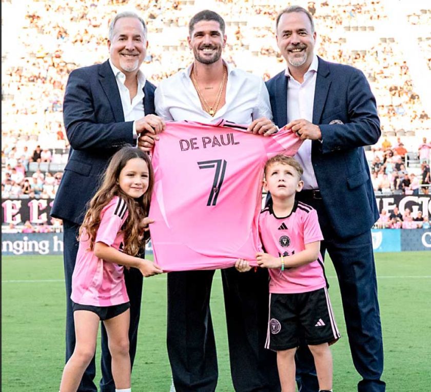 De Paul fue presentado  en el Inter Miami de Messi