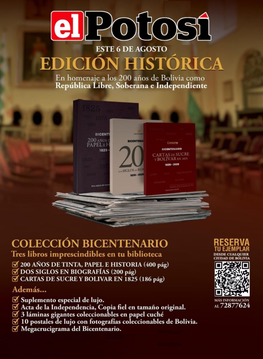 El Potosí anuncia el lanzamiento de tres libros por el bicentenario