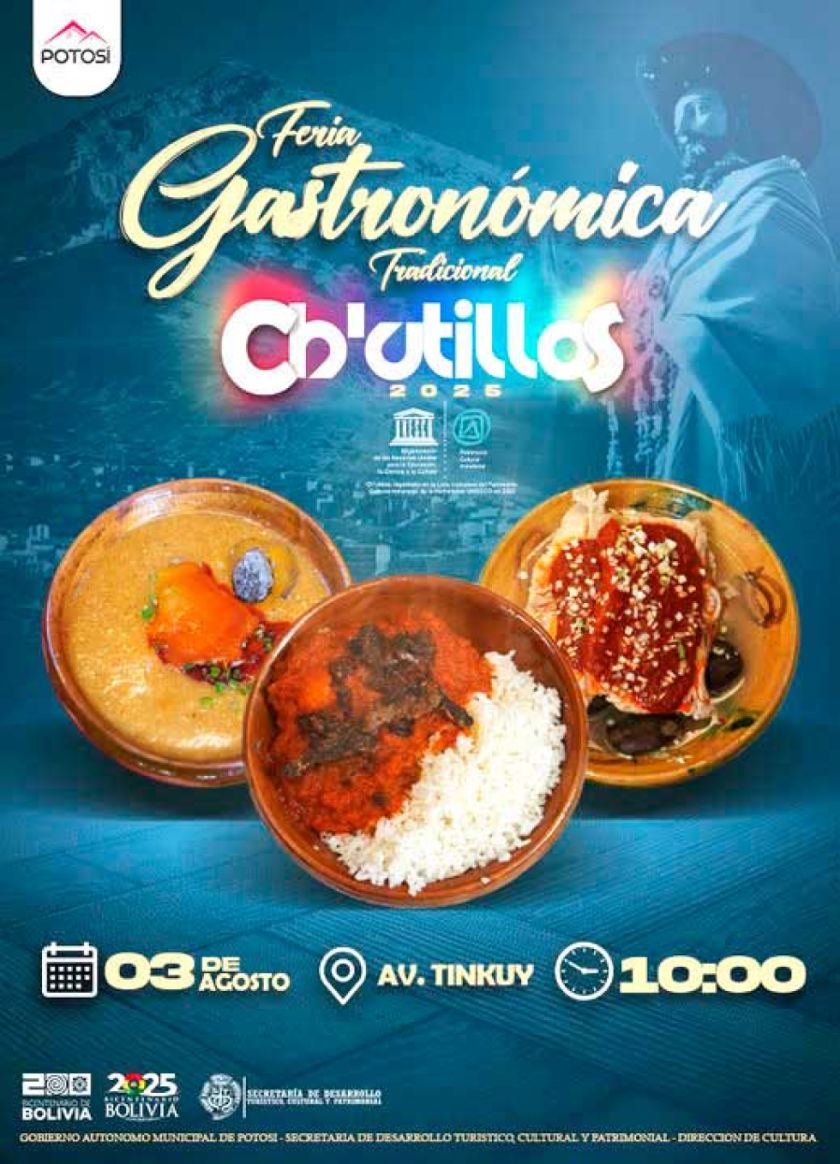 Invitan a la feria de platos tradicionales de Ch'utillos