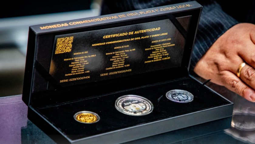 La moneda conmemorativa del Bicentenario de Bs 2 circulará a nivel nacional