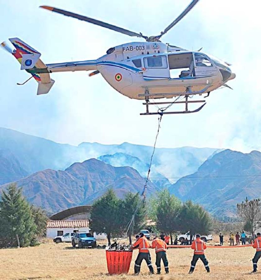 Hoy intentarán controlar el 100% del incendio en la serranía de Sama