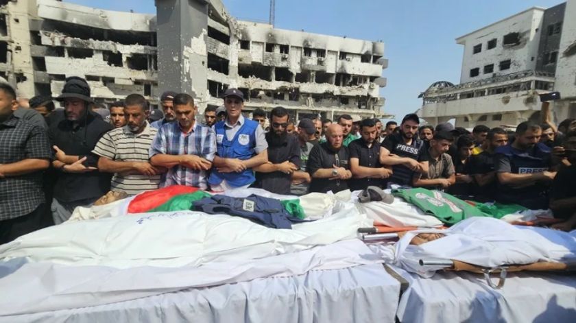 Bombardeo en la ciudad de Gaza deja seis periodistas muertos